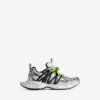 Zapatilla deportiva para hombre 3XL con cordones entrecruzados en gris/amarillo neón Zapatilla deportiva para hombre 3XL con cordones entrecruzados en gris/amarillo neón