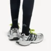 Zapatilla deportiva para hombre 3XL con cordones entrecruzados en gris/amarillo neón Zapatilla deportiva para hombre 3XL con cordones entrecruzados en gris/amarillo neón