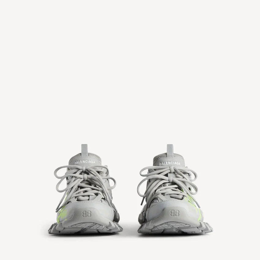 Zapatilla deportiva para hombre de la línea Track en gris/amarillo neón Zapatilla deportiva para hombre de la línea Track en gris/amarillo neón