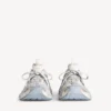 Zapatilla deportiva para mujer 3XL con cordones y logotipo en blanco/blanco roto/azul claro