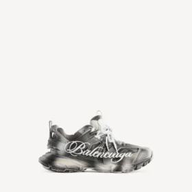 Zapatilla deportiva para mujer con logotipo estampado en negro/blanco