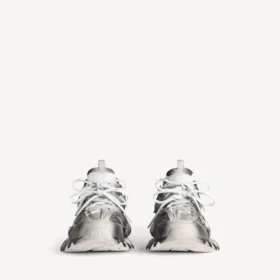 Zapatilla deportiva para mujer con logotipo estampado en negro/blanco