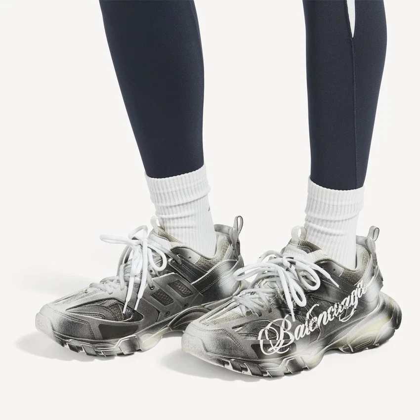 Zapatilla deportiva para mujer con logotipo estampado en negro/blanco Zapatilla deportiva para mujer con logotipo estampado en negro/blanco