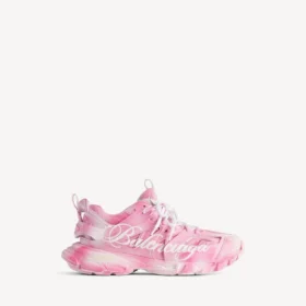 Zapatilla deportiva para mujer con logotipo estampado en rosa/blanco
