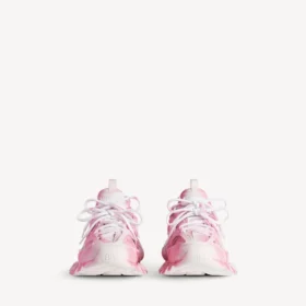 Zapatilla deportiva para mujer con logotipo estampado en rosa/blanco