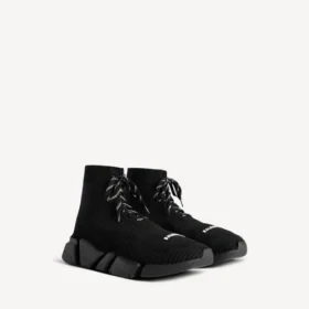 Zapatilla deportiva Speed 2.0 para hombre, con cordones y tejido de punto reciclado, en negro
