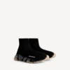 Zapatilla deportiva Speed 2.0 para mujer con suela transparente y tejido de punto reciclado en negro/beige