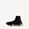 Zapatilla deportiva Speed 2.0 para mujer con suela transparente y tejido de punto reciclado en negro/beige