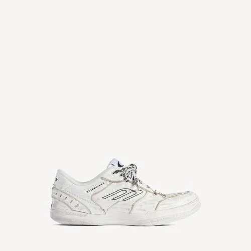 Zapatilla Hamptons para mujer, estilo desgastado medio, en blanco Zapatilla Hamptons para mujer, estilo desgastado medio, en blanco