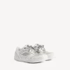 Zapatilla Hamptons para mujer, estilo desgastado medio, en blanco Zapatilla Hamptons para mujer, estilo desgastado medio, en blanco