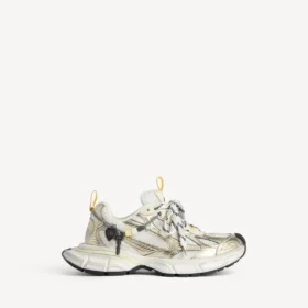 Zapatilla para hombre 3XL con dijes en blanco/amarillo/plata/negro