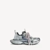 Zapatilla para hombre 3XL con logotipo dividido en blanco/azul marino/gris Zapatilla para hombre 3XL con logotipo dividido en blanco/azul marino/gris