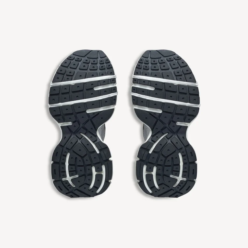Zapatilla para hombre 3XL con logotipo dividido en blanco/azul marino/gris Zapatilla para hombre 3XL con logotipo dividido en blanco/azul marino/gris