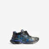 Zapatilla Runner de malla degradada para hombre en negro/azul/gris
