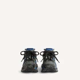 Zapatilla Runner de malla degradada para hombre en negro/azul/gris