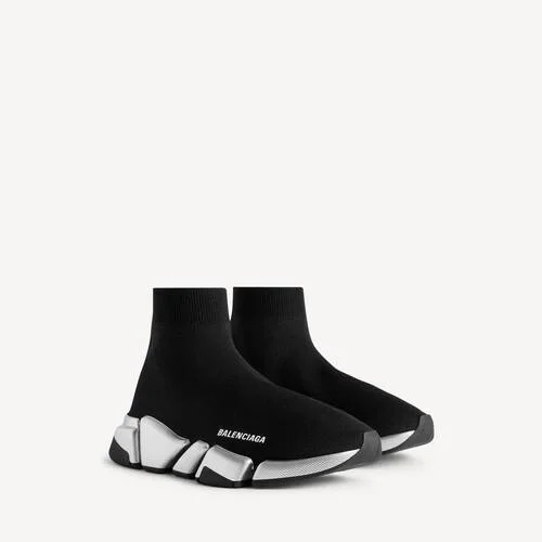 Zapatilla Speed 2.0 de punto reciclado para hombre en negro/plateado Zapatilla Speed 2.0 de punto reciclado para hombre en negro/plateado