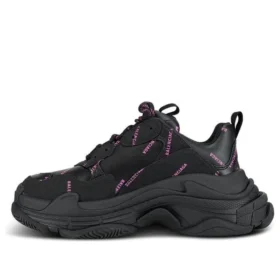 Zapatilla Triple S «All Over Logo – Negro Rosa» 524039W2FA11050