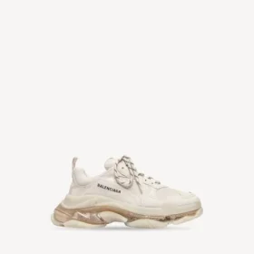 Zapatilla Triple S de suela transparente para hombre en blanco