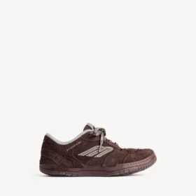 Zapatillas de gamuza para hombre modelo «Hamptons» en marrón oscuro/gris