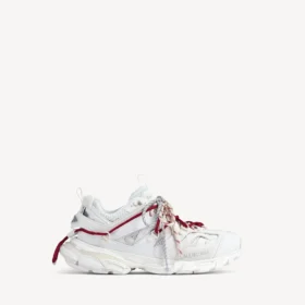 Zapatillas deportivas de trail con cordones para mujer en blanco/rojo/gris/negro
