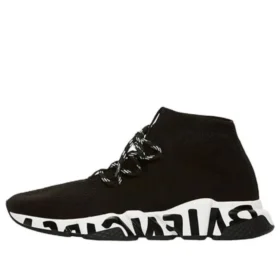 Zapatillas deportivas Speed con cordones «Tejido reciclado negro con suela negra con grafitis» 621611W05GE1015