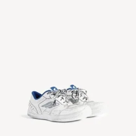 Zapatillas «Hamptons» para hombre con efecto desgastado en blanco/azul oscuro/gris