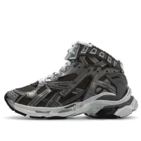 Zapatillas Runner de caña alta «Tejido de nailon gris similar al gamuzado» 695764W3RH31891