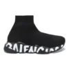 Zapatillas Speed Graffiti «Negro tejido, suela blanca con grafitis» 605942W2DB71006
