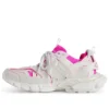 Zapatillas tipo calcetín «Blanco y rosa neón, tejido de punto y nailon» 736328W3SKC9055