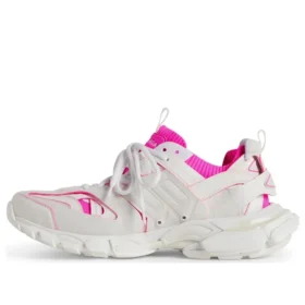Zapatillas tipo calcetín «Blanco y rosa neón, tejido de punto y nailon» 736328W3SKC9055
