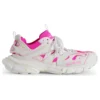 Zapatillas tipo calcetín «Blanco y rosa neón, tejido de punto y nailon» 736328W3SKC9055