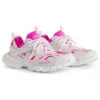 Zapatillas tipo calcetín «Blanco y rosa neón, tejido de punto y nailon» 736328W3SKC9055