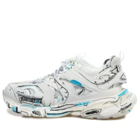 Zapatillas Track 1.0 «Malla blanca y azul con grafitis de nylon» 542023W3SRA9014