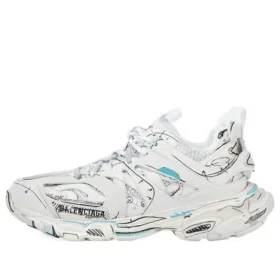 Zapatillas Track 1.0 «Malla blanca y azul con grafitis de nylon» 542436W3SRA9014