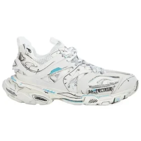 Zapatillas Track 1.0 «Malla blanca y azul con grafitis de nylon» 542436W3SRA9014