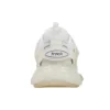 Zapatillas Track de malla de nailon con suela transparente, estilo bajo, color blanco 647742W3BM19000