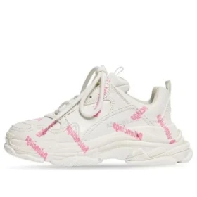 Zapatillas Triple S Logotype «Blanco y rosa, material técnico» 654251W2FAB9050