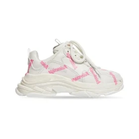 Zapatillas Triple S Logotype «Blanco y rosa, material técnico» 654251W2FAB9050