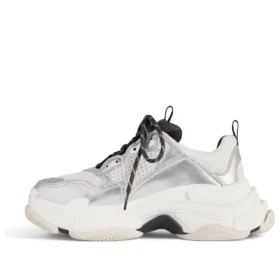 Zapatillas Triple S «Negro, Blanco, Plata, doble espuma y malla» 524039W2FWM8191
