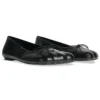 Zapatos anatómicos «Piel de oveja suave y brillante en negro» 714260WBCW01000