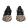 Zapatos de tacón BB Monogram con suela cuadrada de 60 mm «Tan» 707353W2I103020