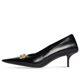 Zapatos de tacón «Black Shiny Lambskin» con tacón cuadrado de 60 mm 694739WBD821080