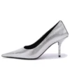 Zapatos de tacón con diseño cuadrado en relieve «Silver» 572879WBB208100