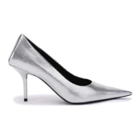Zapatos de tacón con diseño cuadrado en relieve «Silver» 572879WBB208100