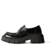 Zapatos de tipo mocasín «Tractor» de «piel de becerro lisa negra» 760433WA8E91000
