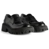 Zapatos de tipo mocasín «Tractor» de «piel de becerro lisa negra» 760433WA8E91000