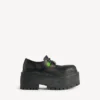 Zapatos Derby de plataforma «Strike» para mujer con dijes en negro/multicolor Zapatos Derby de plataforma «Strike» para mujer con dijes en negro/multicolor