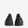 Zapatos Derby de plataforma «Strike» para mujer con dijes en negro/multicolor Zapatos Derby de plataforma «Strike» para mujer con dijes en negro/multicolor