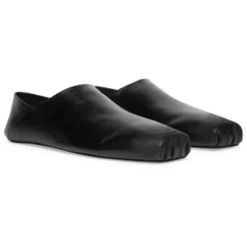 Zapatos sin cordones de piel de becerro suave con punta cuadrada «Negro» 702072WBDH11000