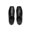 Zapatos sin cordones de piel de becerro suave con punta cuadrada «Negro» 702072WBDH11000